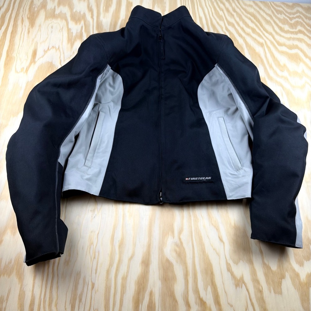 Firstgear Womens Padded Hypertex Motorcycle Riding Jacket Black Grey Size Medium